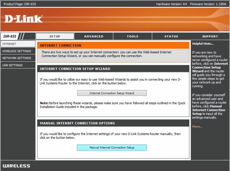 View of D-Link Router Connection Setup - Nexicom